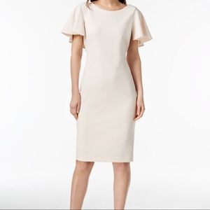 Light pink Calvin Klein cape dress